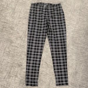 Express Black and Gray Plaid Pants